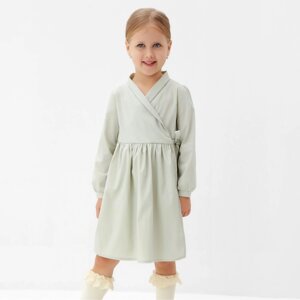 Платье для девочки MINAKU: Cotton collection цвет фисташковый, рост 116 см
