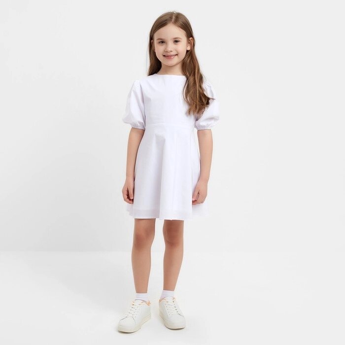 Платье для девочки MINAKU, цвет белый, рост 116 см от компании Интернет-гипермаркет «MOLL» - фото 1