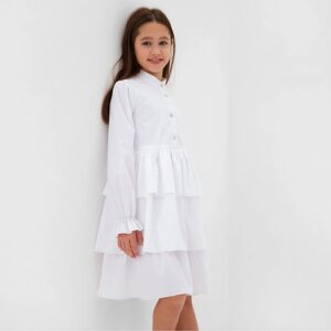 Платье для девочки MINAKU цвет белый, рост 116 см
