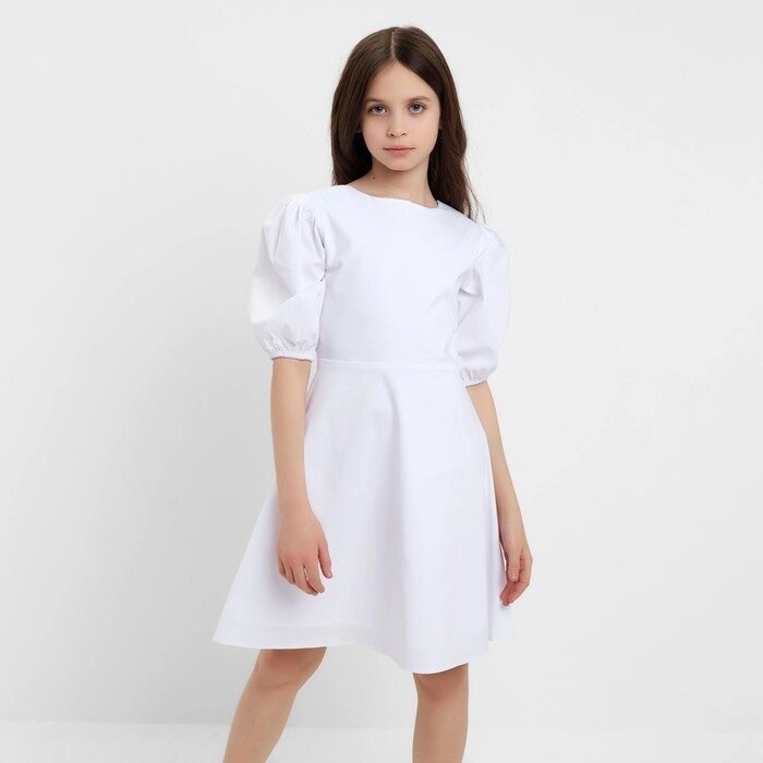 Платье для девочки MINAKU, цвет белый, рост 146 см от компании Интернет-гипермаркет «MOLL» - фото 1