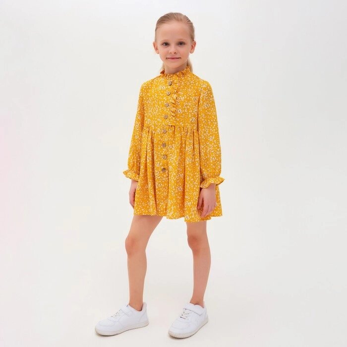 Платье для девочки MINAKU цвет желтый, р-р 122 от компании Интернет-гипермаркет «MOLL» - фото 1