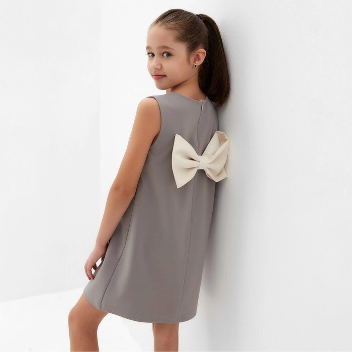 Платье для девочки MINAKU: PartyDress, цвет серый, рост 122 см от компании Интернет-гипермаркет «MOLL» - фото 1