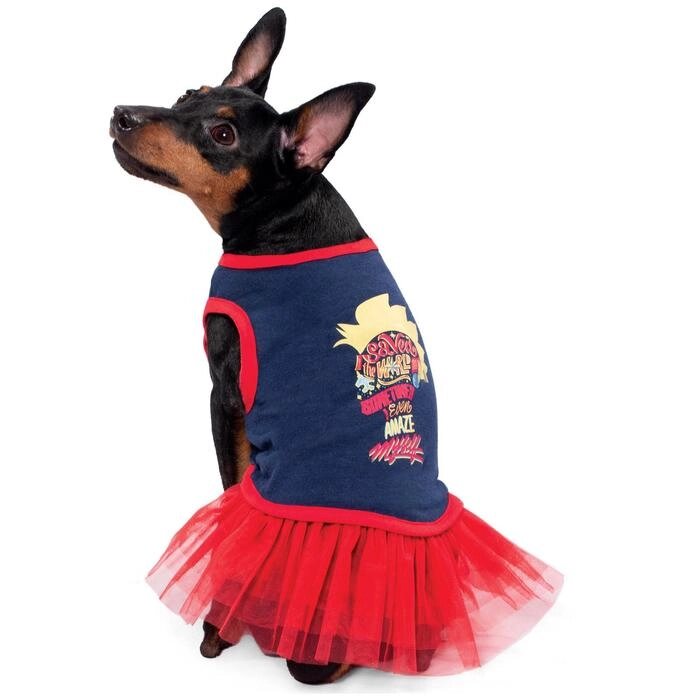 Платье для собак Triol Marvel "Капитан Марвел", размер L (ДС 35 см, ОШ 33 cм, ОГ 46 см) от компании Интернет-гипермаркет «MOLL» - фото 1