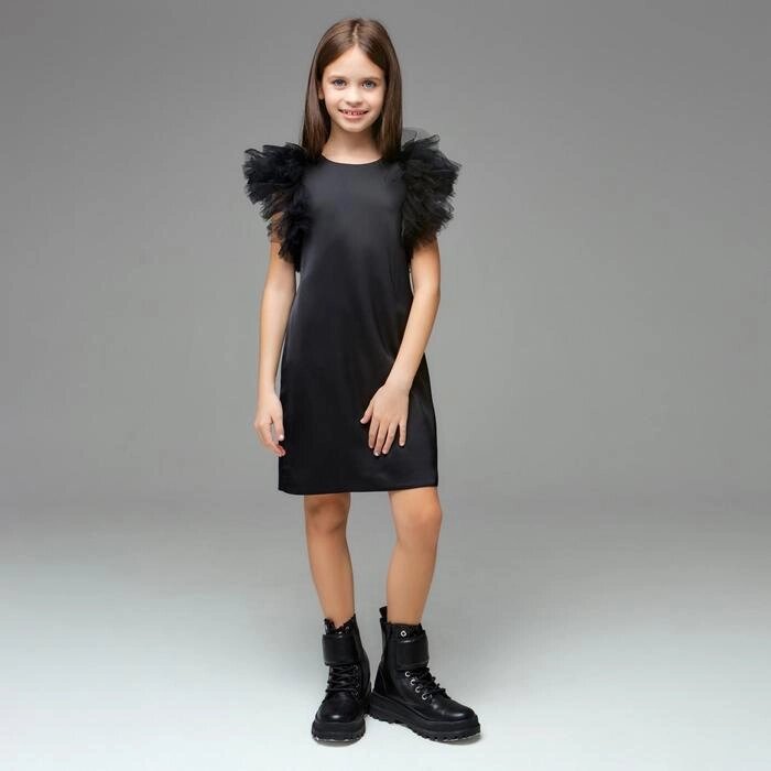 Платье нарядное детское, цвет чёрный, рост 122 см от компании Интернет-гипермаркет «MOLL» - фото 1