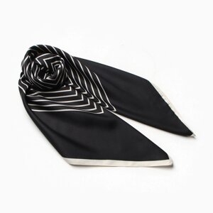 Платок женский MINAKU "Диагональ" цвет черный, р-р 70*70 см