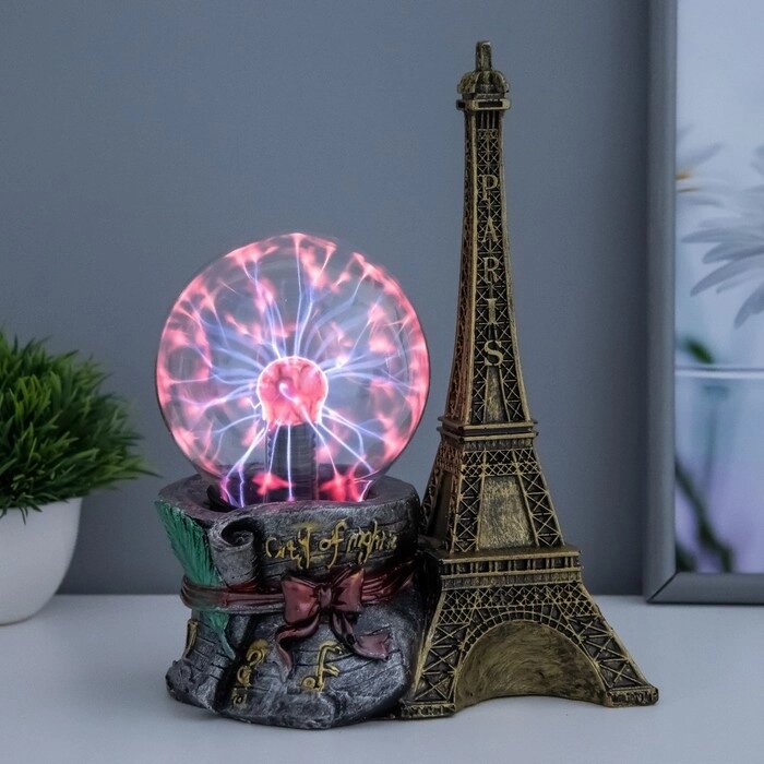 Плазменый шар "Париж" золото 15х10х24 см от компании Интернет-гипермаркет «MOLL» - фото 1