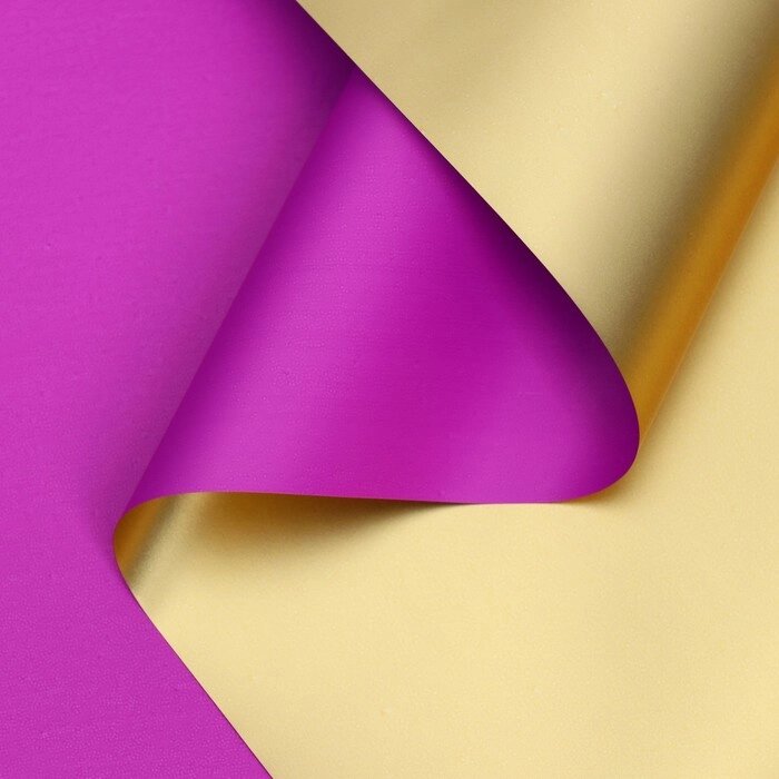 Пленка для цветов "Пленка с золотом", цвет фиолетовый, 58 см х 5 м от компании Интернет-гипермаркет «MOLL» - фото 1