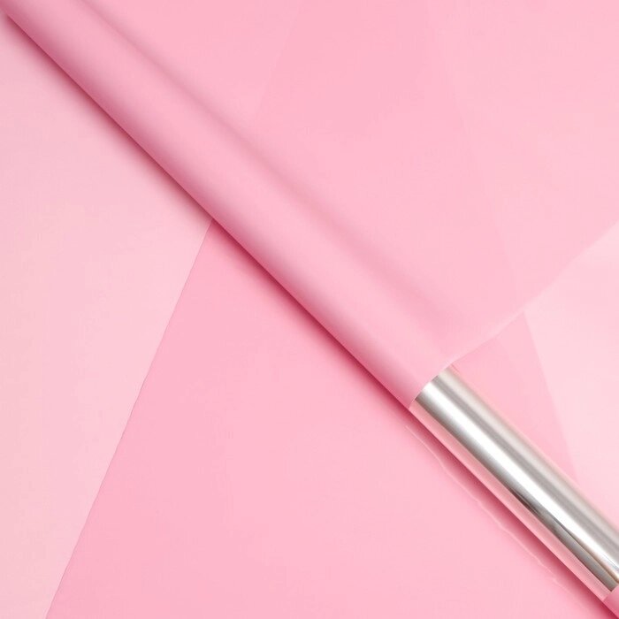 Пленка для цветов "Прозрачная полоса" розовый, 0,58 х 10 м от компании Интернет-гипермаркет «MOLL» - фото 1