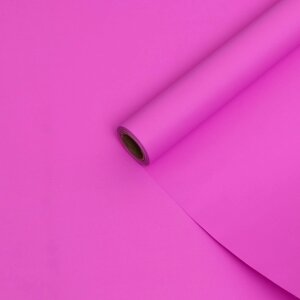 Пленка для цветов тонированная, матовая, розовая фуксия, 0,5 х 10 м, 65 мкм