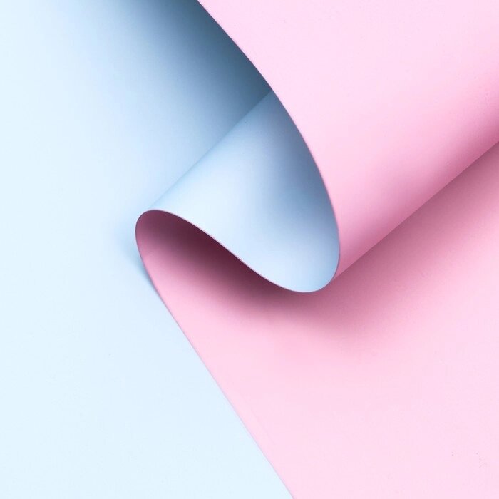 Пленка матовая для цветов, двухсторонняя,"Зефир", розово-голубой, 57 см х 10 м м от компании Интернет-гипермаркет «MOLL» - фото 1