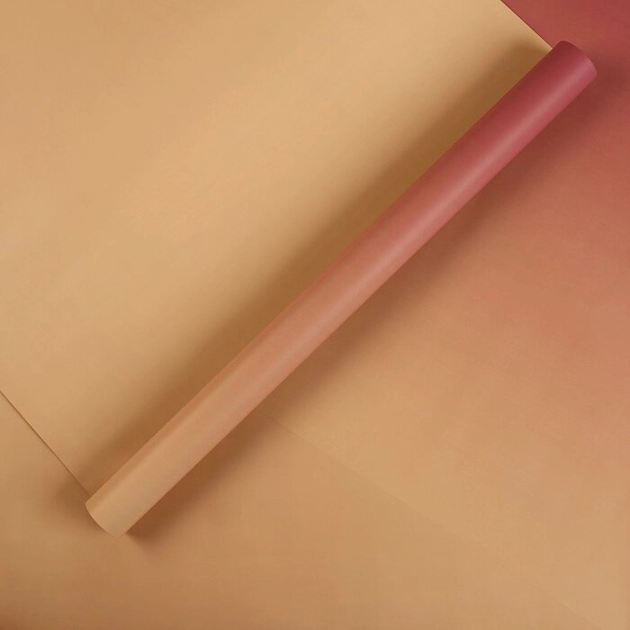 Плёнка матовая двусторонняя "Градиент", бежевый-коричневый, 0,5 х 10 м от компании Интернет-гипермаркет «MOLL» - фото 1