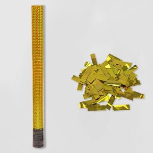 Пневмохлопушка "Голография", 60 см, золотое конфетти