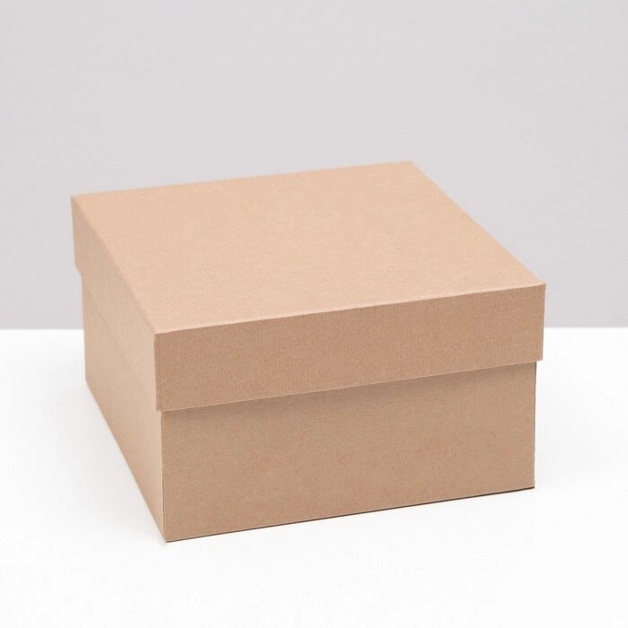 Подарочная коробка крафт, 20 х 20 х11,5 см от компании Интернет-гипермаркет «MOLL» - фото 1