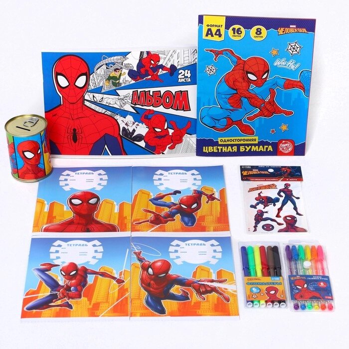 Подарочный набор, 10 предметов, Человек-паук от компании Интернет-гипермаркет «MOLL» - фото 1