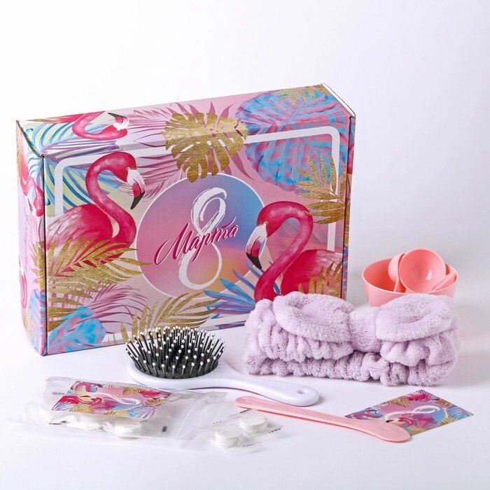 Подарочный набор "Фламинго", 27 х 7 х 18,5 см от компании Интернет-гипермаркет «MOLL» - фото 1