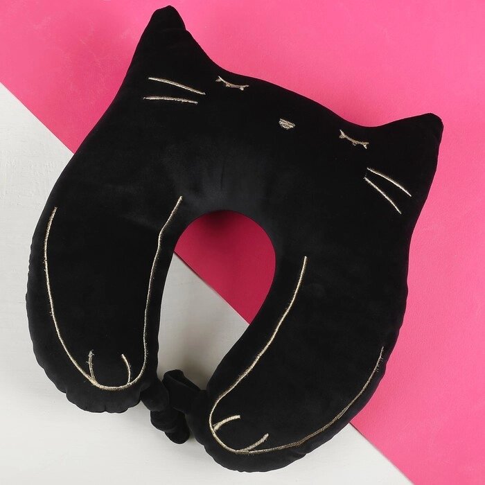 Подголовник "Кошечка", цвет чёрный от компании Интернет-гипермаркет «MOLL» - фото 1