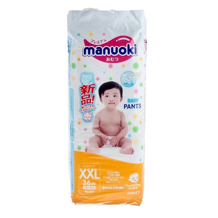 Подгузники-трусики Manuoki XXL 15+ кг, 36 шт от компании Интернет-гипермаркет «MOLL» - фото 1