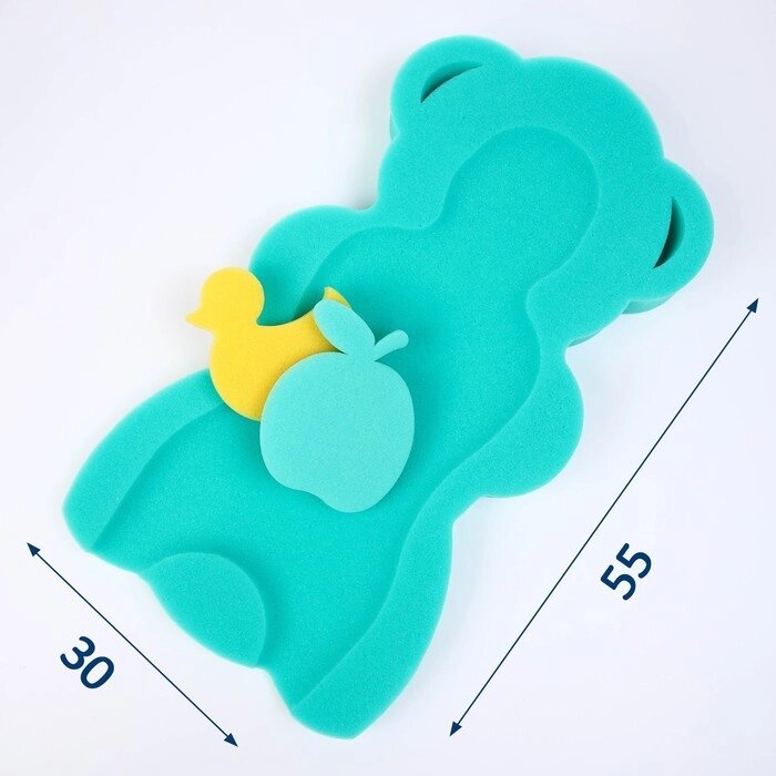 Подкладка для купания макси "Мишка", цвет зеленый от компании Интернет-гипермаркет «MOLL» - фото 1