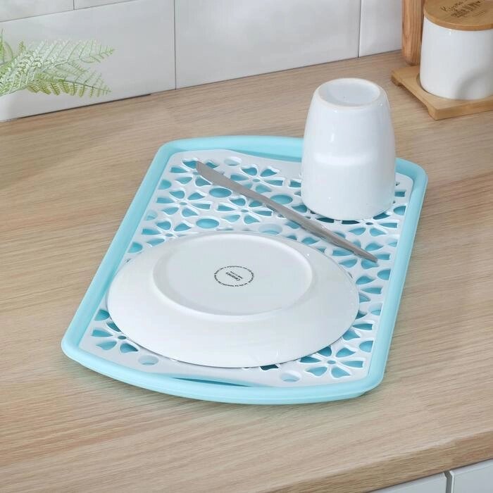 Поднос с вкладышем для сушки посуды Альтернатива, 4024 см, цвет МИКС от компании Интернет-гипермаркет «MOLL» - фото 1