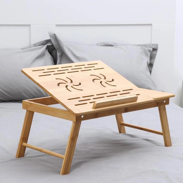 Поднос-столик для ноутбука , 55,532,522 см, бамбук от компании Интернет-гипермаркет «MOLL» - фото 1