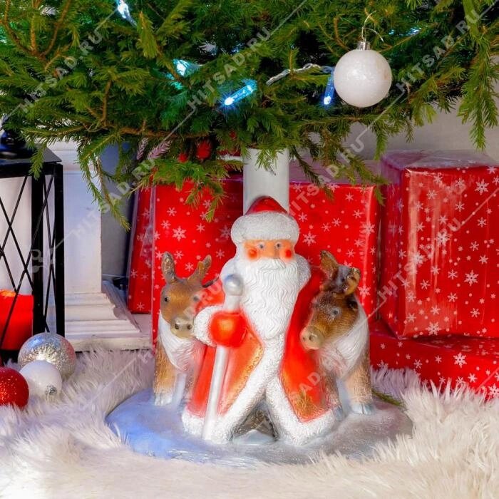 Подставка для елки Дед мороз с оленями от компании Интернет-гипермаркет «MOLL» - фото 1