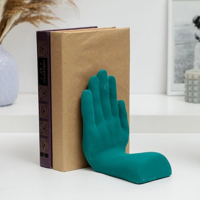 Подставка для книг "Рука" изумрудная, 15см от компании Интернет-гипермаркет «MOLL» - фото 1