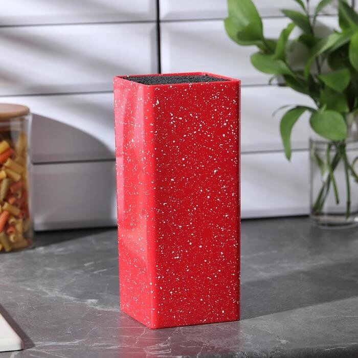 Подставка для ножей "Зефир", 2210, с наполнителем, цвет красный от компании Интернет-гипермаркет «MOLL» - фото 1