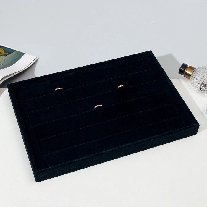 Подставка для украшений 24 шт, 24*30,5*3,6 см, цвет чёрный от компании Интернет-гипермаркет «MOLL» - фото 1