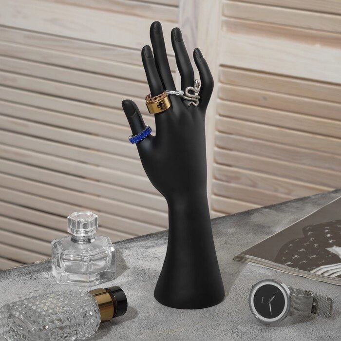 Подставка для украшений "Рука" 7,5*6*24, цвет черный   7339305 от компании Интернет-гипермаркет «MOLL» - фото 1