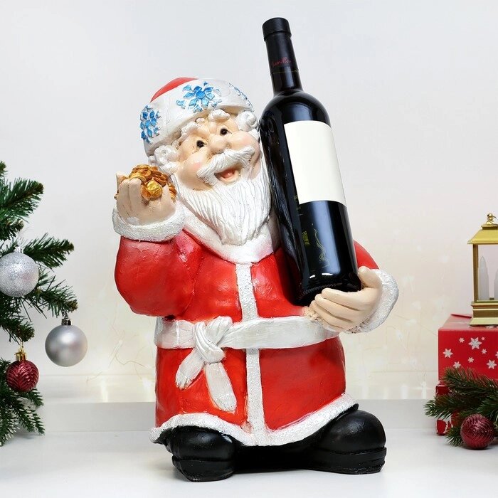 Подставка под бутылку "Дед Мороз" 28х48см от компании Интернет-гипермаркет «MOLL» - фото 1