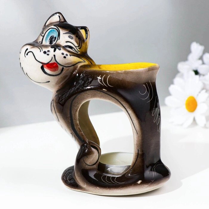 Подсвечник-аромалампа "Хитрый кот", тёмный микс от компании Интернет-гипермаркет «MOLL» - фото 1