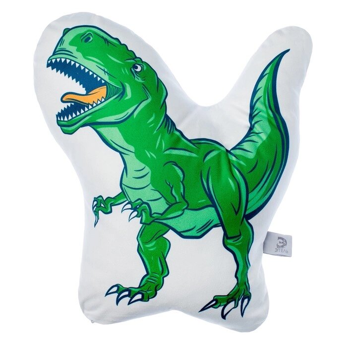 Подушка декоративная "Этель" Динозавр 44х44 см, велюр от компании Интернет-гипермаркет «MOLL» - фото 1