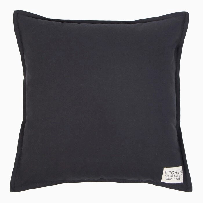 Подушка Этель, 45х45+1 см, цвет чёрный, 100% хлопок от компании Интернет-гипермаркет «MOLL» - фото 1