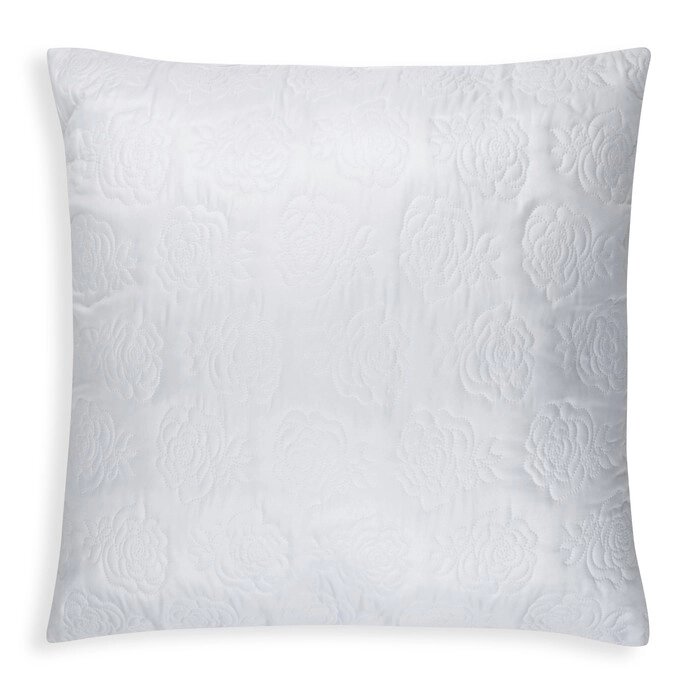 Подушка Роза  70х70 см цв. белый, полиэфирное волокно, пэ 100% от компании Интернет-гипермаркет «MOLL» - фото 1