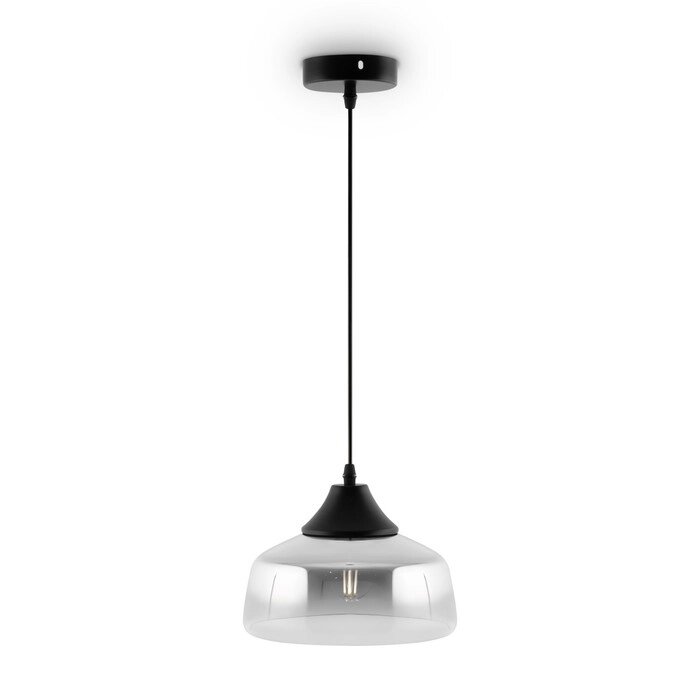 Подвесной светильник 60Вт, 1хE27, 20x24 см, чёрный от компании Интернет-гипермаркет «MOLL» - фото 1