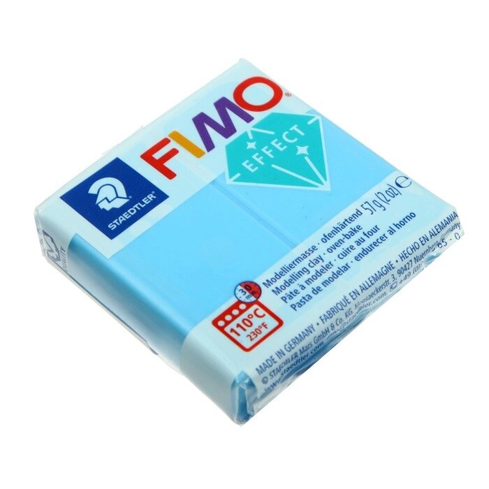 Полимерная глина запекаемая 57г FIMO neon effect, синий от компании Интернет-гипермаркет «MOLL» - фото 1