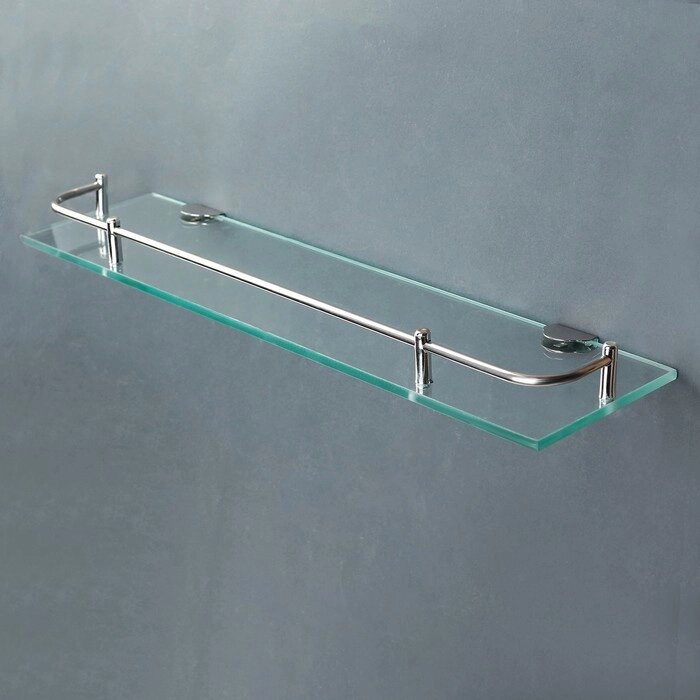 Полка для ванной комнаты, 4011,54 см, металл, стекло от компании Интернет-гипермаркет «MOLL» - фото 1