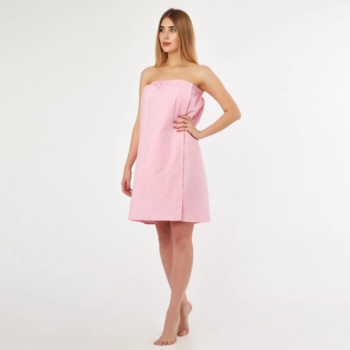 Полотенце для бани "Экономь и Я" (парео женское), 80х144 см, цвет розовый от компании Интернет-гипермаркет «MOLL» - фото 1