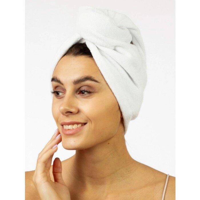 Полотенце для сушки волос Beatrice, размер 26х58см, цвет белый от компании Интернет-гипермаркет «MOLL» - фото 1
