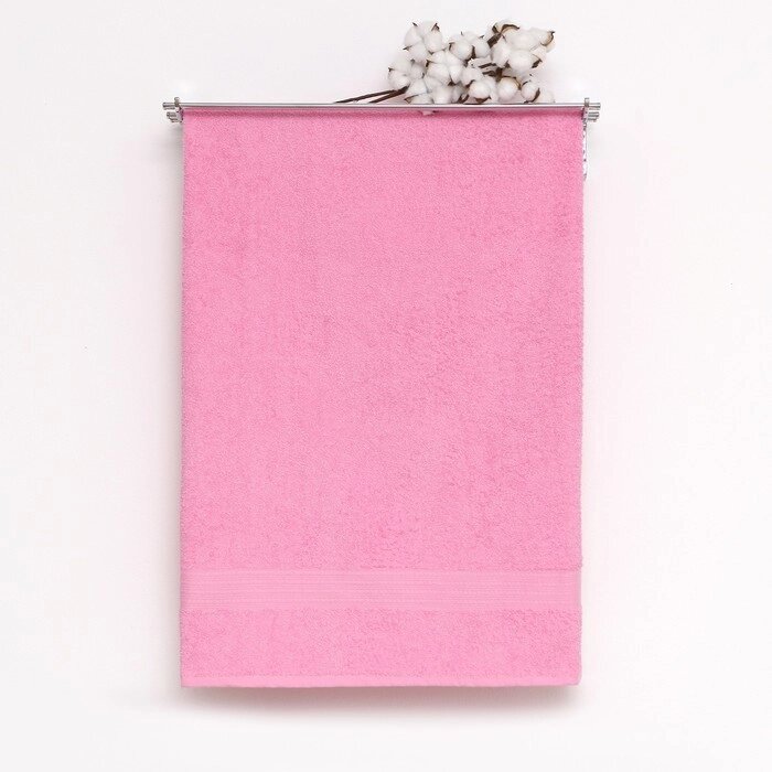Полотенце махровое 70х140 см, светло-розовый, 440 г/м2, хлопок 100% от компании Интернет-гипермаркет «MOLL» - фото 1