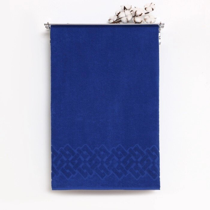 Полотенце махровое Baldric 50Х90см, цвет синий, 360г/м2, 100% хлопок от компании Интернет-гипермаркет «MOLL» - фото 1