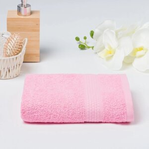 Полотенце махровое гладкокрашеное "Эконом" 70х130 см, цвет розовый