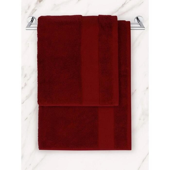 Полотенце махровое Judy, размер 70х140 см, цвет бордовый от компании Интернет-гипермаркет «MOLL» - фото 1