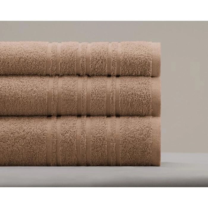 Полотенце махровое Monica, размер 70х140 см, цвет бежевый от компании Интернет-гипермаркет «MOLL» - фото 1