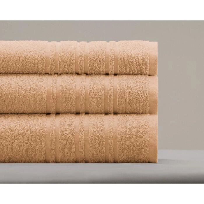 Полотенце махровое Monica, размер 70х140 см, цвет светло-бежевый от компании Интернет-гипермаркет «MOLL» - фото 1