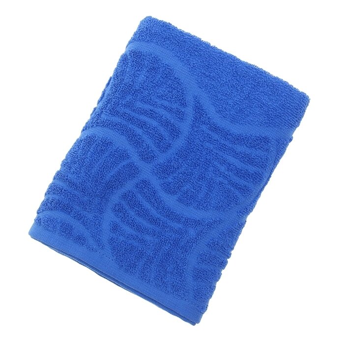 Полотенце махровое "Волна", размер 50х90 см, 300 гр/м2, цвет синий от компании Интернет-гипермаркет «MOLL» - фото 1