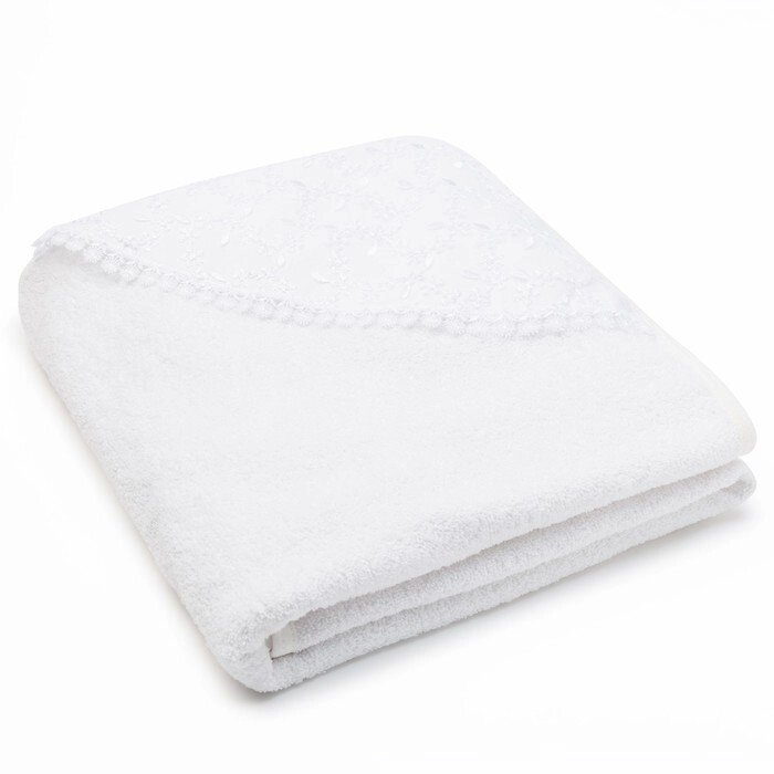 Полотенце-уголок для крещения, размер 100*100 см, цвет белый К40 от компании Интернет-гипермаркет «MOLL» - фото 1