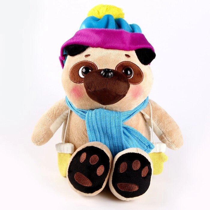 Pomposhki Мягкая игрушка Боня  В шапке и шарфе от компании Интернет-гипермаркет «MOLL» - фото 1