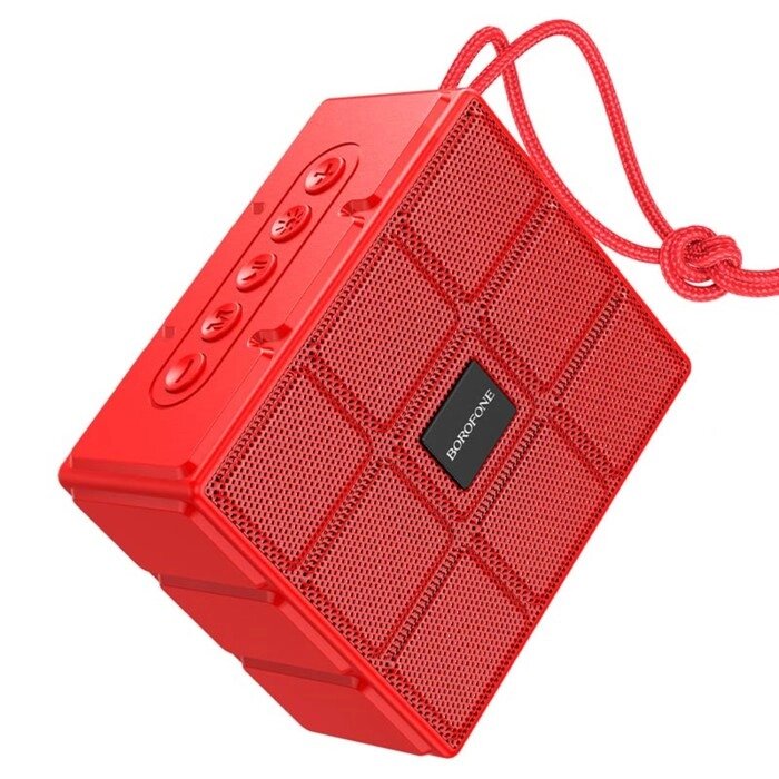 Портативная колонка Borofone BR16 Gage, 5 Вт, BT5.1, FM, microSD, USB, 1200 мАч, красная от компании Интернет-гипермаркет «MOLL» - фото 1