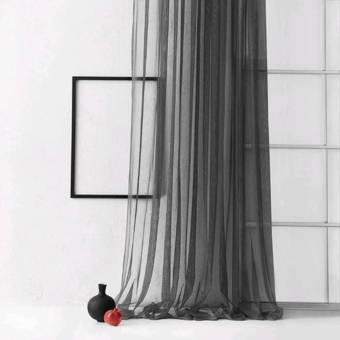 Портьера "Грик", размер 300 х 270 см, чёрный от компании Интернет-гипермаркет «MOLL» - фото 1